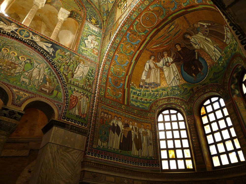 Basilica of San Vitale. St. Vitalis Receives the Crown, to be passed to Justinian.