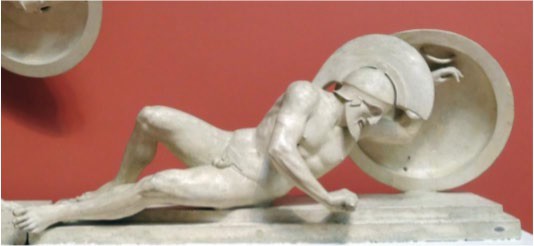 A more recent Dying Warrior that is more naturally sculpted than the earlier one.