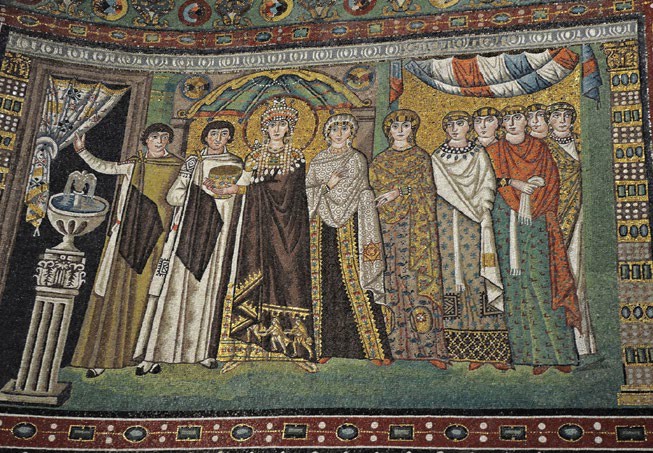 Empress Theodora and Retinue at San Vitale.