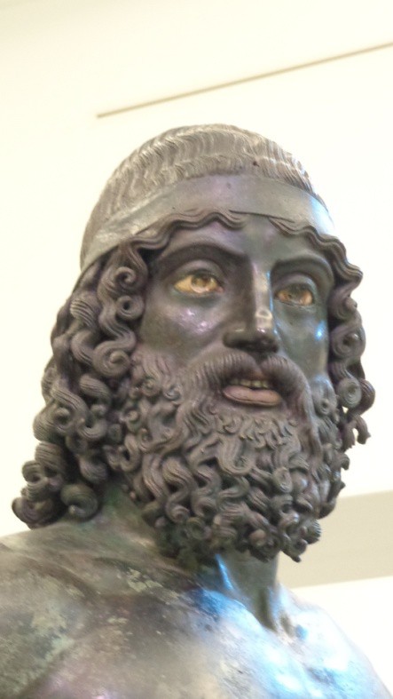 Front view of the Warrior’s head.