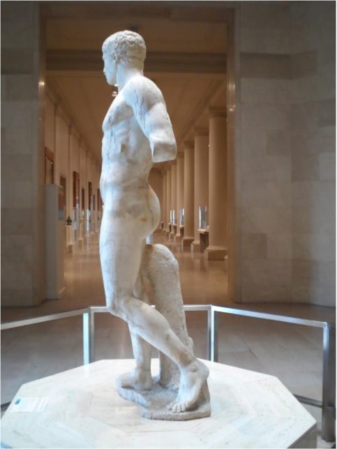A side view of the Spear Bearer.