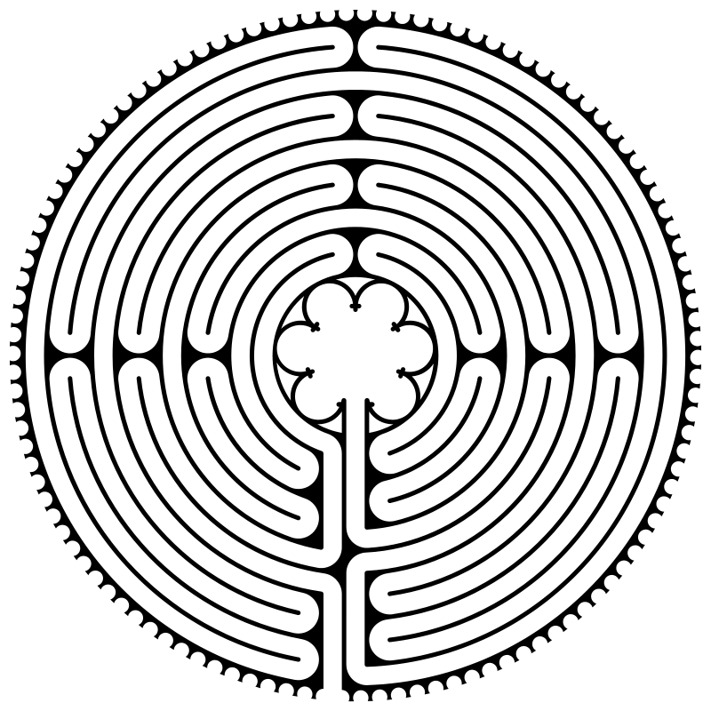 A drawing of the labyrinth.