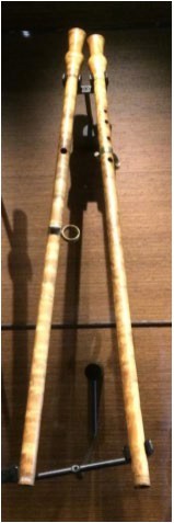 An aulos, double flute.