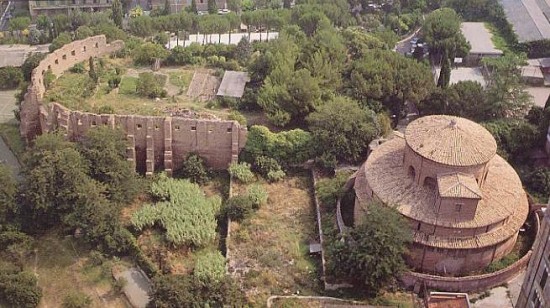 Round building with round upper area for the dome.