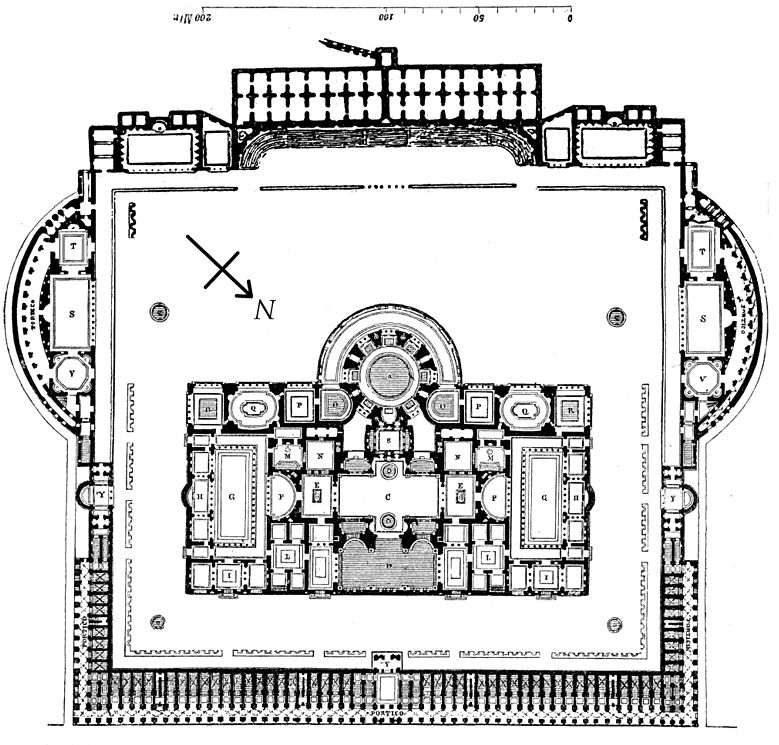 A detailed floor plan of Caracalla’s baths.