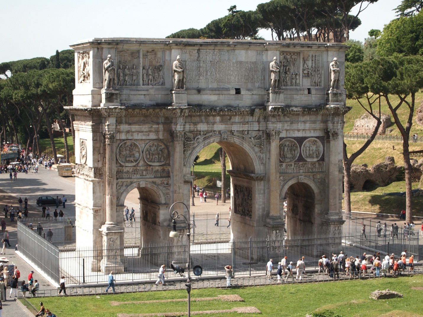 A distant view of the arch discussed in 7.29 reveals that it is huge compared to humans.