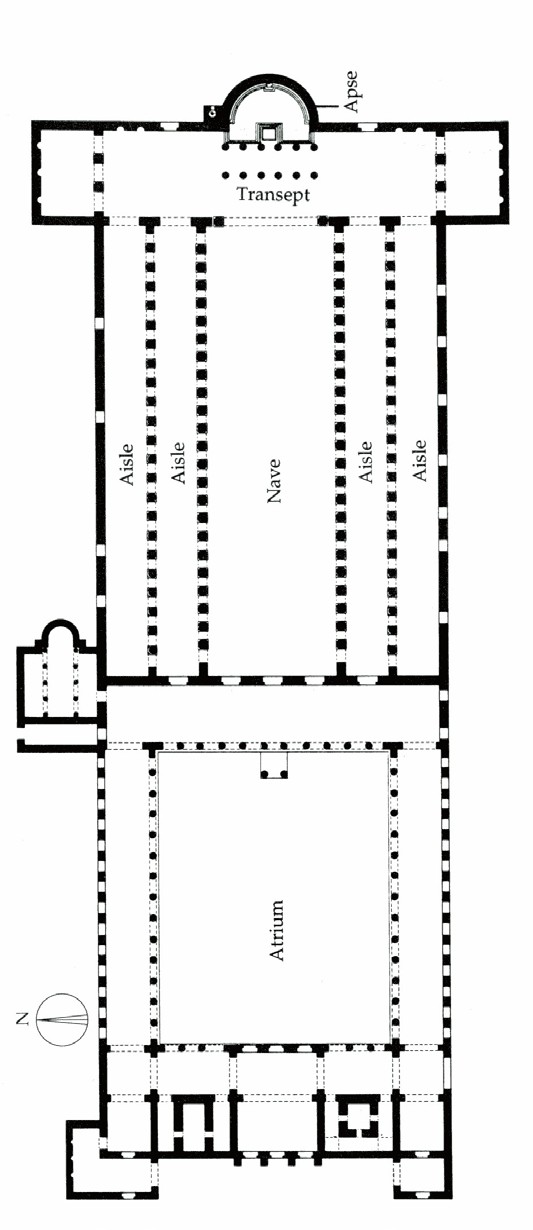 A ground plan of the basilica.