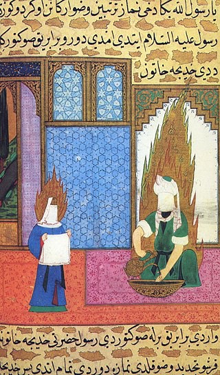 Two silk panels with images of people placed so as to form geometric patterns.
