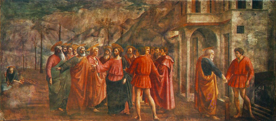 A painting of a story in three parts. Refer to the text for details.