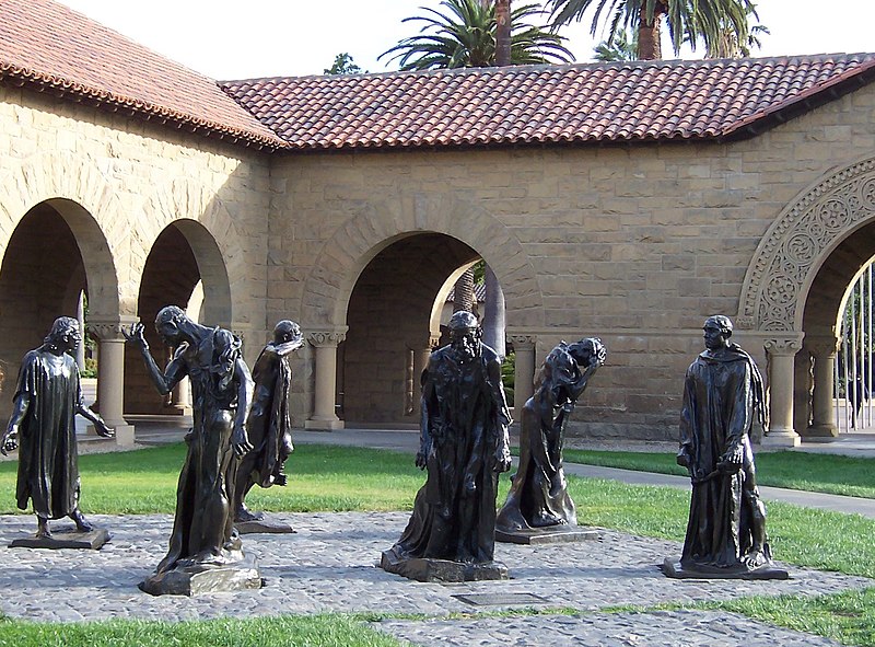 August Rodin, The Burghers of Calais, in the Memorial Court of the Main Quad, on the Stanford University campus