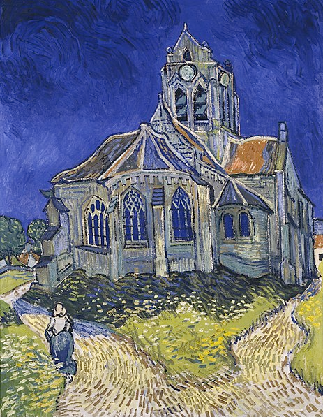 Oil on canvas, Church at Auvers sur Oise, 1876, Vincent van Gogh