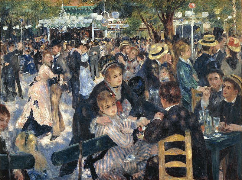 Oil on canvas, Moulin de la Galette, 1876, Pierre-Auguste Renoir