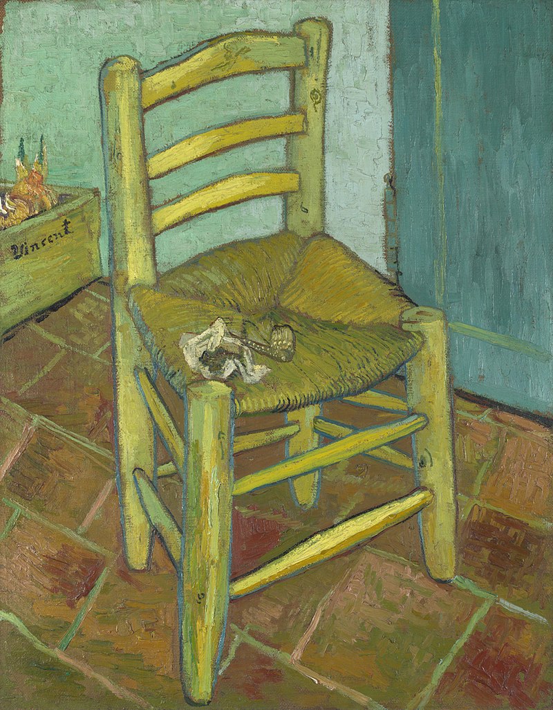Oil on canvas, Van Gogh’s Chair, 1888, Vincent van Gogh