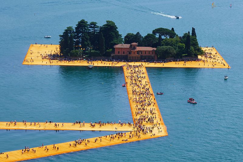 Christo and Jeanne-Claude, The Floating Piers, Lake Iseo, Monte Isola, Sulzano, Italy, 2016.