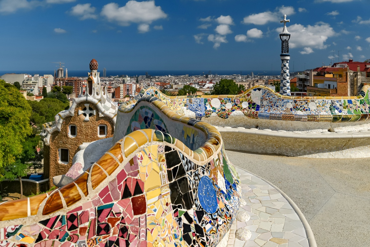 Antoni Gaudi, Park Guell, Barcelona, Spain
