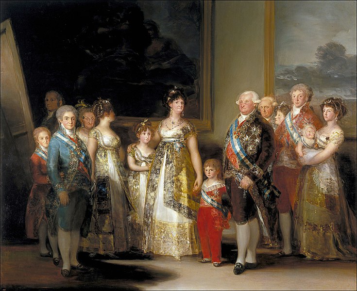 Oil on canvas, The family of Charles IV, 1801, Francisco Goya