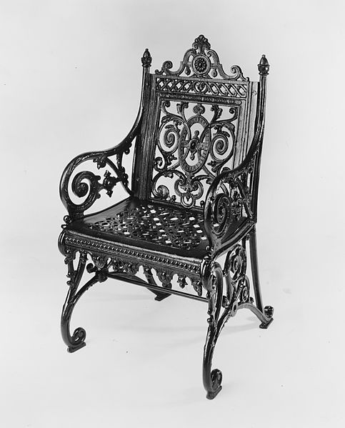 Wrought Iron Chair, North American Iron Works, 1877-97