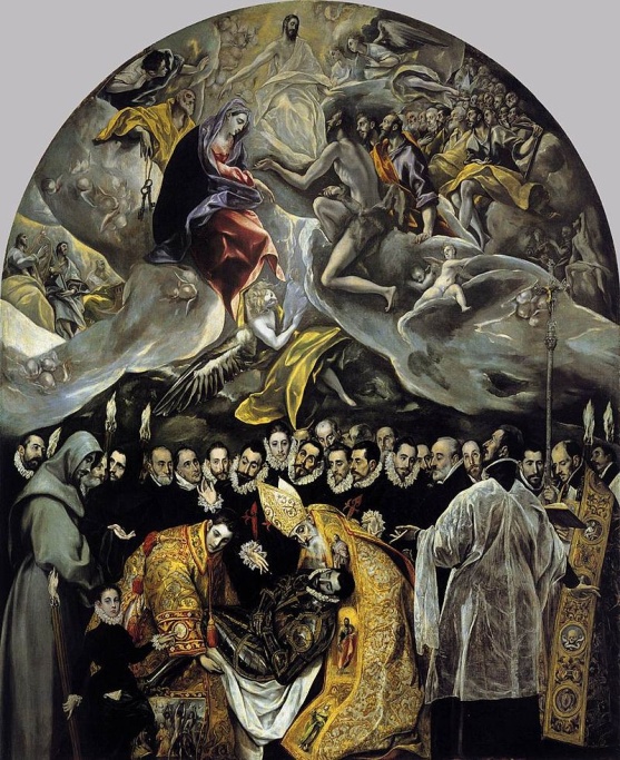 Oil on canvas, El Greco, Burial of Count Orgaz, 1586, Gustave Courbet