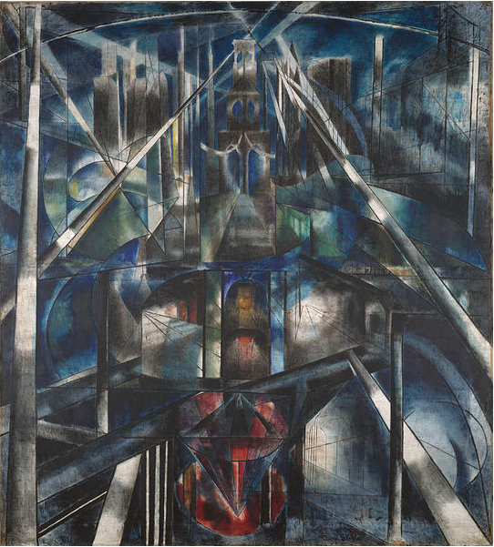 Joseph Stella, Brooklyn Bridge, 1919-20, 85x77’, oil on canvas