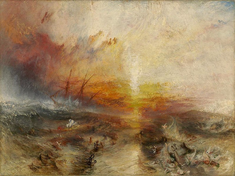 Oil on canvas, Slave Ship, 1840, J.M.W. Turner
