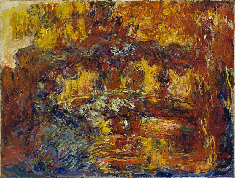 Oil on canvas, The Japanese Footbridge, 1920-22, Claude Monet
