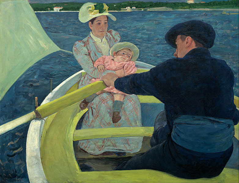 Oil on canvas, The Boating Party, 1893, Mary Cassett