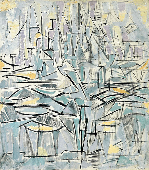 Piet Mondrian, Composition No XVI Compositie 1 (Trees), 1912-13, 34x30”, oil on canvas