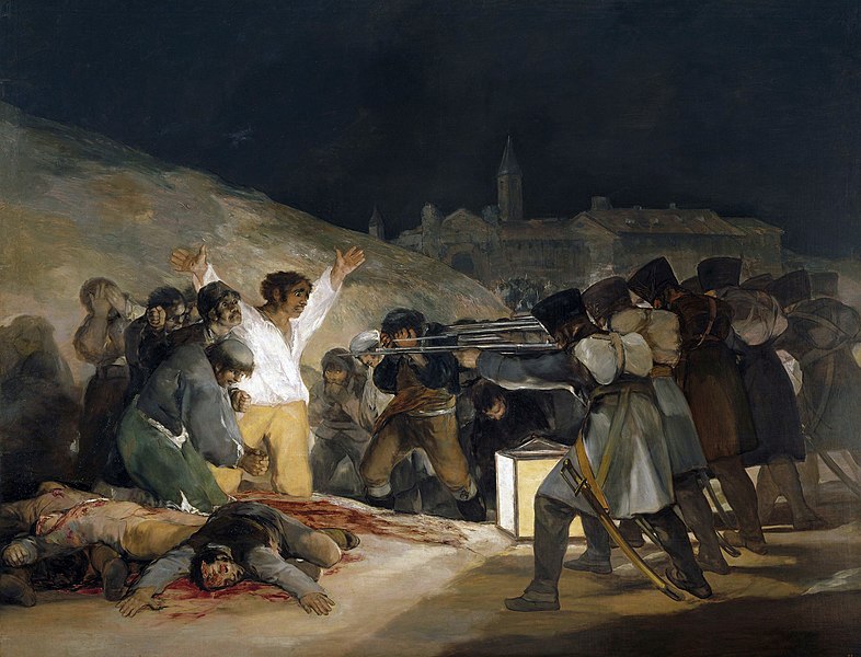 Oil on canvas, The Third of May 1809, Francisco Goya