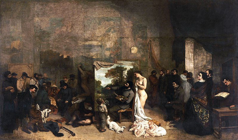 Oil on canvas, The Painter’s Studio, 1855, Gustave Courbet
