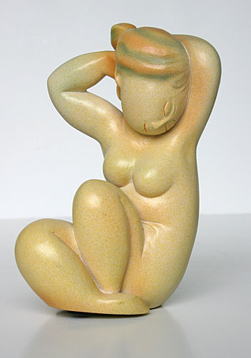 This appears to be a ceramic cast of an original clay sculpture, Amedeo Modigliani.Kariatida. 1912.