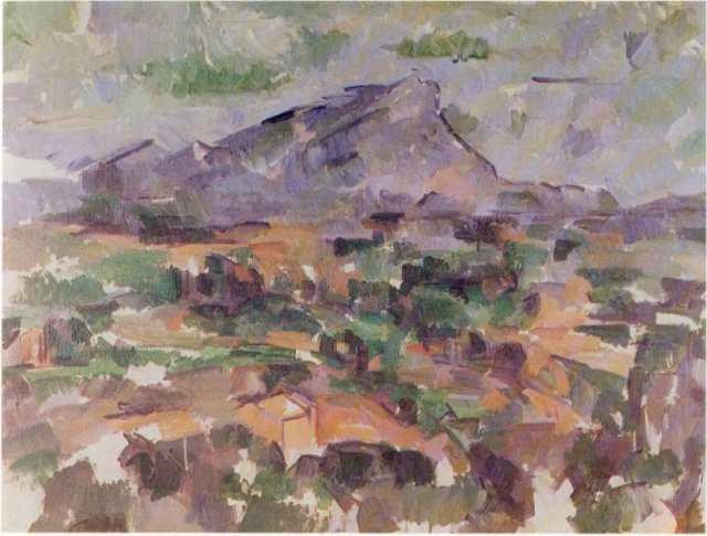 Oil on canvas, The Sainte-Victoire Mountain, 1906, Paul Cezanne