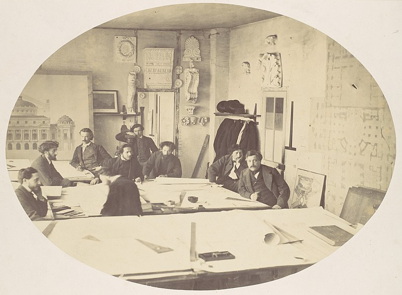 5.139 Louis-Emile Durandelle, Charles Garnier in the Drafting Room While Designing the New Paris Opera, 1870, photograph.4