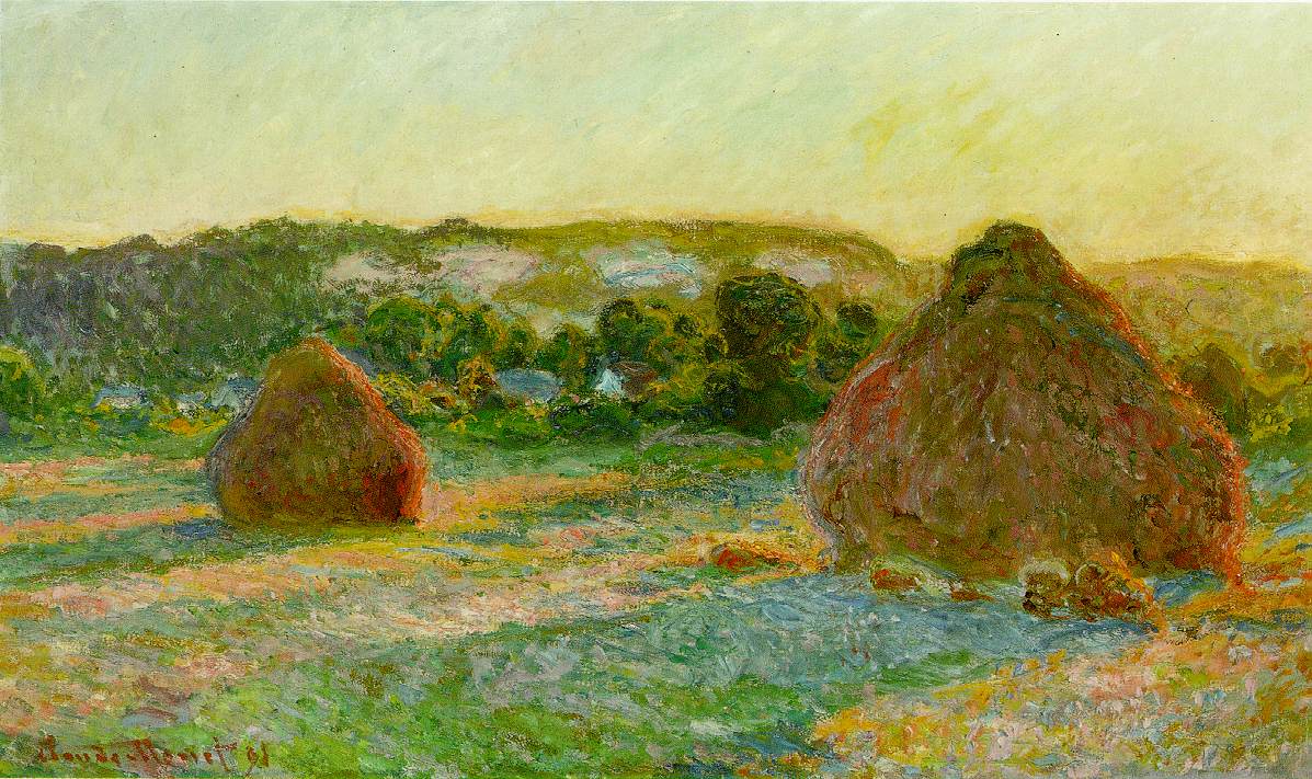 Oil on canvas, Stacks of Wheat (End of summer), 1890-91, Claude Monet,