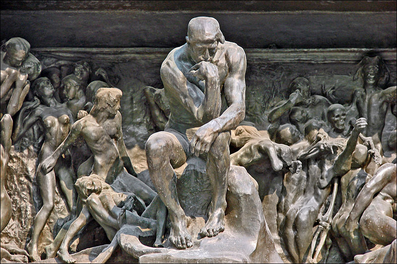 Auguste Rodin, The Thinker of the Gates of Hell, detail, 1890, bronze