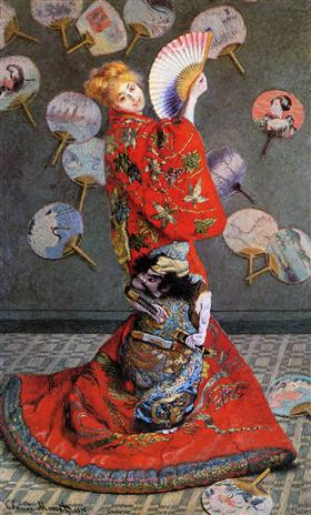Oil on canvas, Camille Monet in Japanese costume,1876, Claude Monet