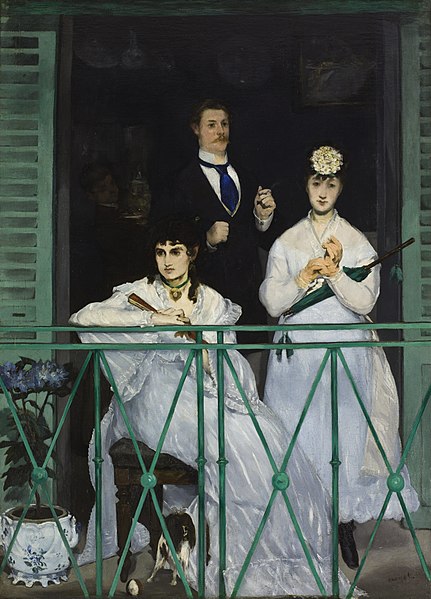 Oil on canvas, The Balcony, 1868, Édouard Manet