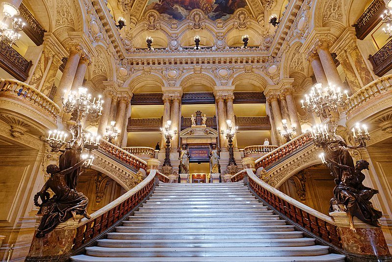5.141 Charles Garnier, Palais Garnier, interior grand staircase,1861-75, Paris.6