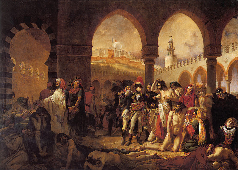Oil on canvas, Bonaparte Visiting the Pest House at Jaffa,1804, Baron Antoine Jean Gros,