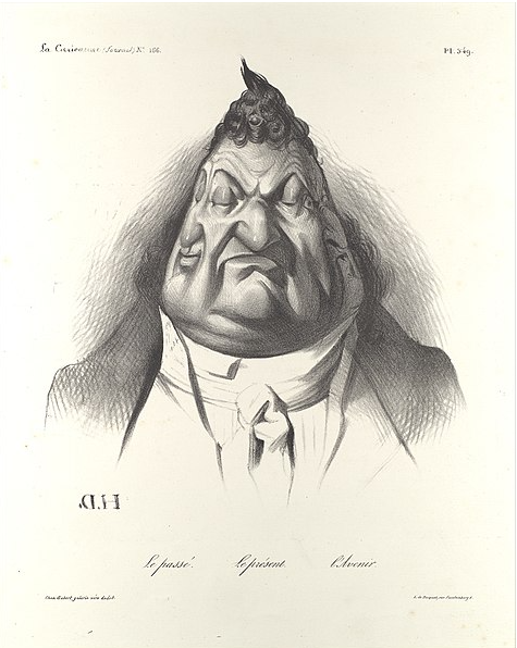 Lithograph, The Past, the Present, and the Future, 1834, Honoré Daumier
