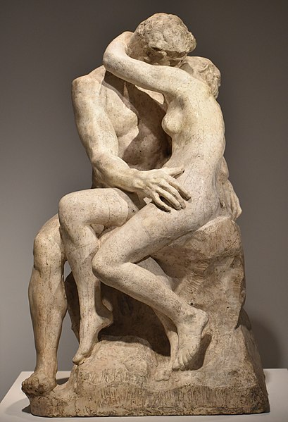Auguste Rodin, The Kiss, 1881-2, painted plaster,