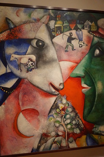 Marc Chagall, I and the Village, 1911, oil on canvas, 6’4”x60”
