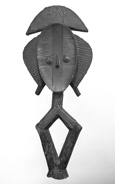 Gabon, Bakota, Ancestral Figure (Mbulu Ngulu), Late 19th-early 20th century, 20 3/4 x 8 3/8 x 2 1/4"