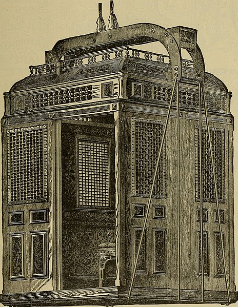 Illustration Direct Electric Passenger Elevator, in the Transportation Building, World’s Columbian Exposition, 1893