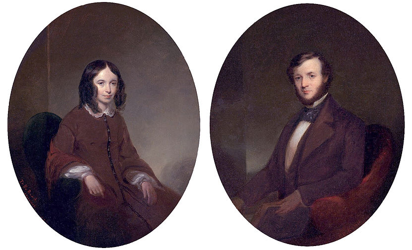 Thomas Buchanan Read, Elizabeth Barrett Browning and Robert Browning, painting, 1853