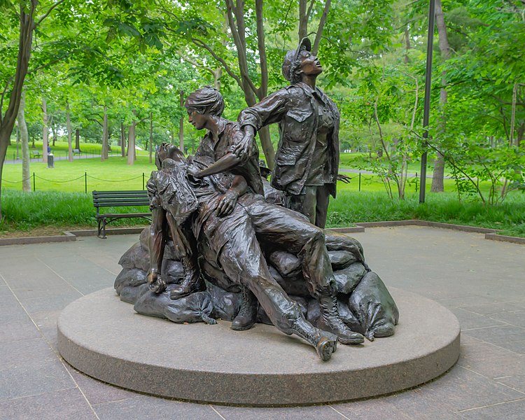 Glenna Goodacre, Vietnam Women’s Memorial, bronze, 1993, Washington D.C