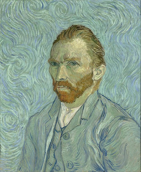 Oil on canvas, Self Portrait, 1889, Vincent van Gogh