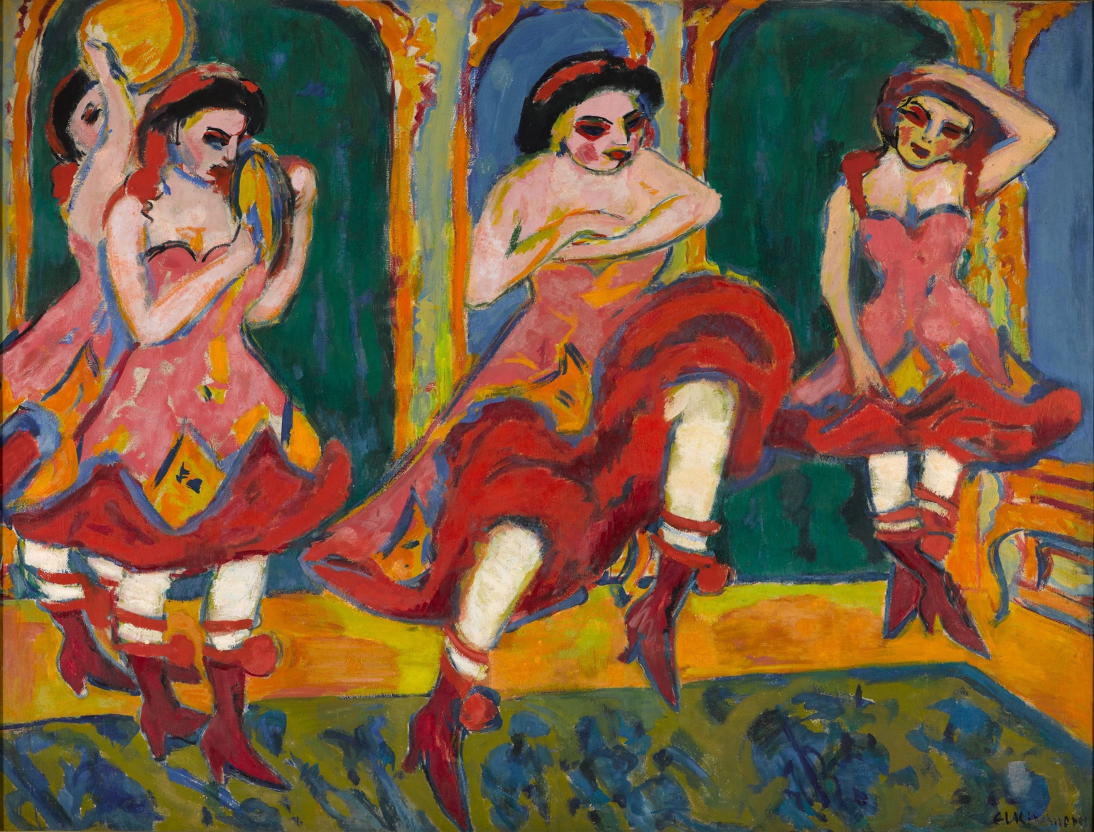 Ernst Ludwig Kirchner, Czardas Dancers. 1905