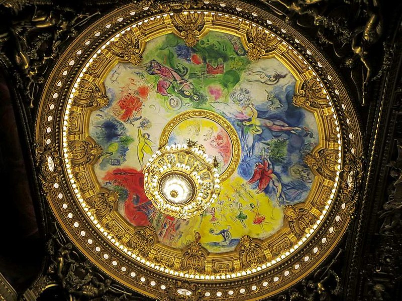 Marc Chagall, Dome of the Ceiling of the Garnier Opera House, Paris, repainted by Chagall in 1963-64