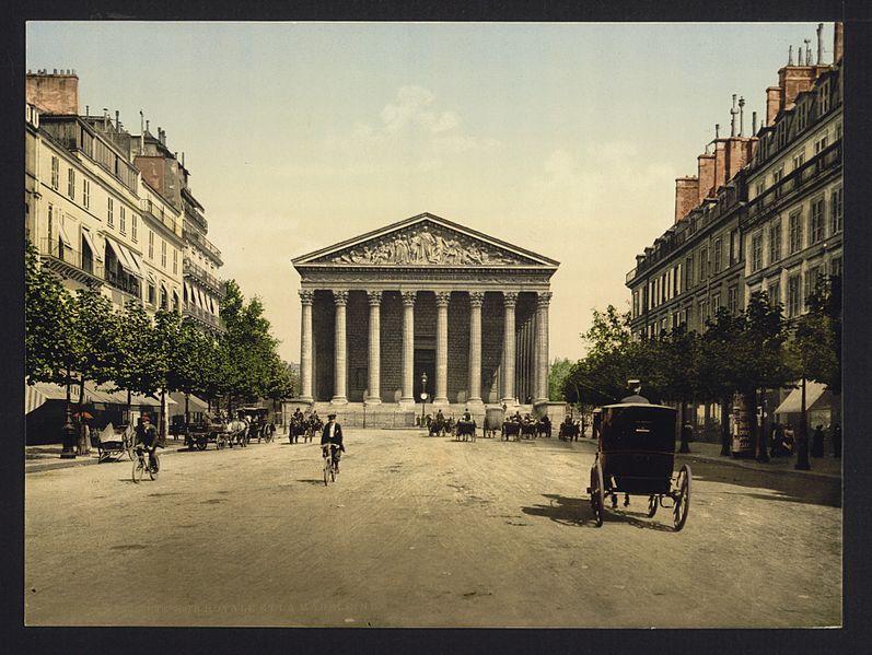 La Madeleine, Paris. 1890-1900 photograph. Library of Congress.