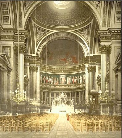Interior of La Madeleine, Paris, 1890-1900 photograph, Library of Congress.